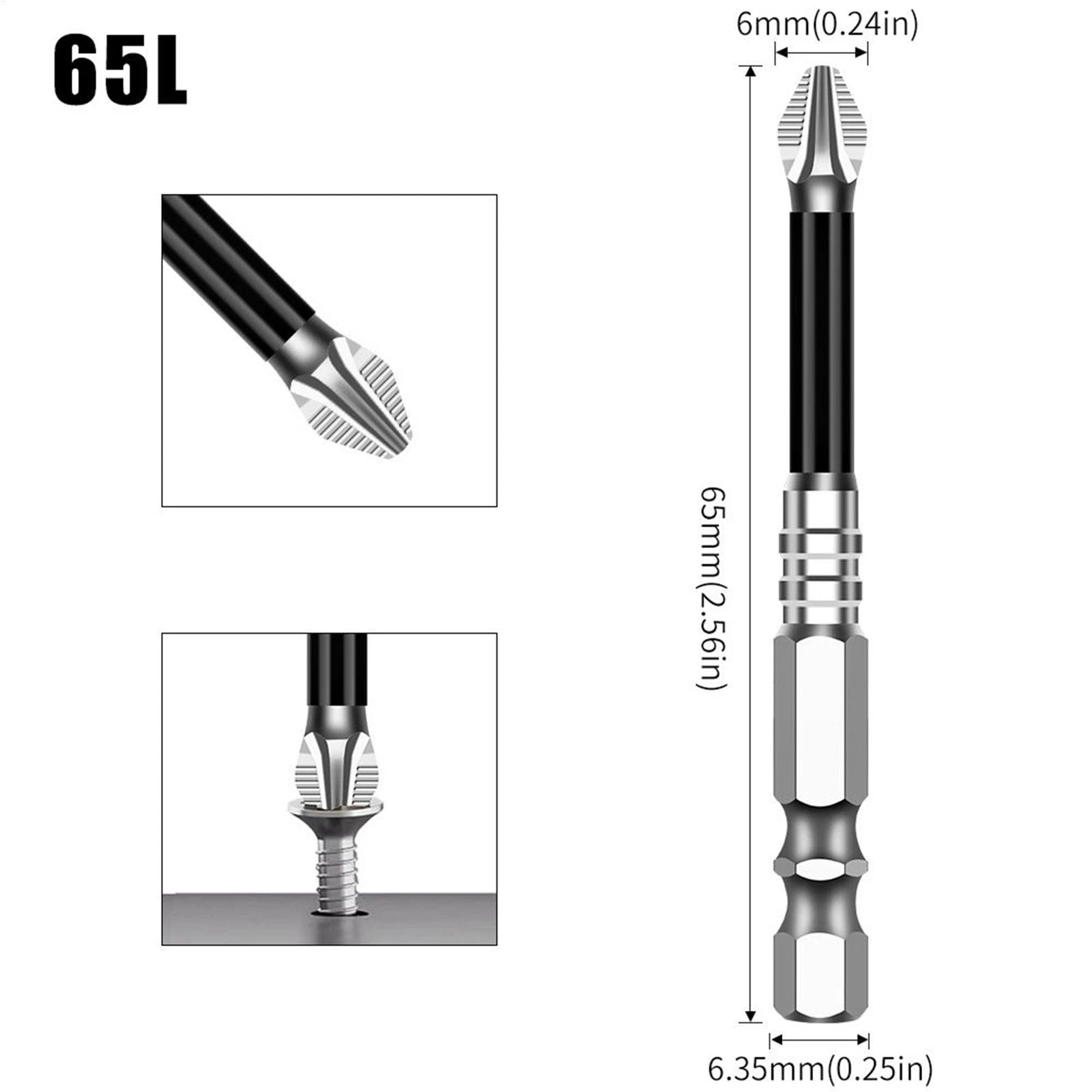 Anti-Slip Drill Bit Ergonomic Anti-Slip Screwdriver Bits Wear-Resistant Original