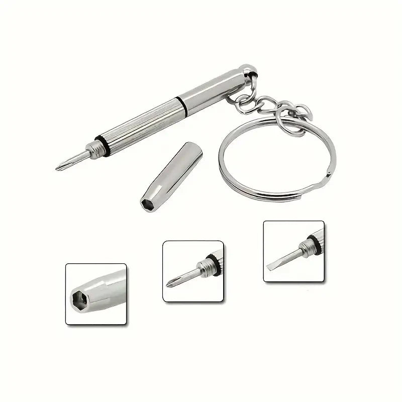 3 in 1 Mini Screwdriver Tool repair set keyring for Watch Glasses Mobile  T21NN