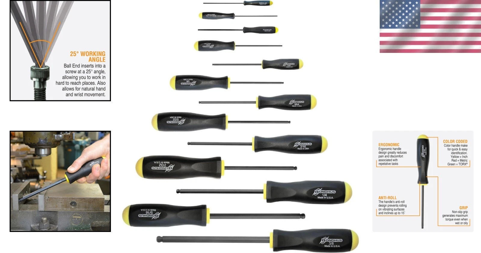 Versatile 13-Pc Balldriver Screwdriver Set with ProGuard and Comfort Grip Design