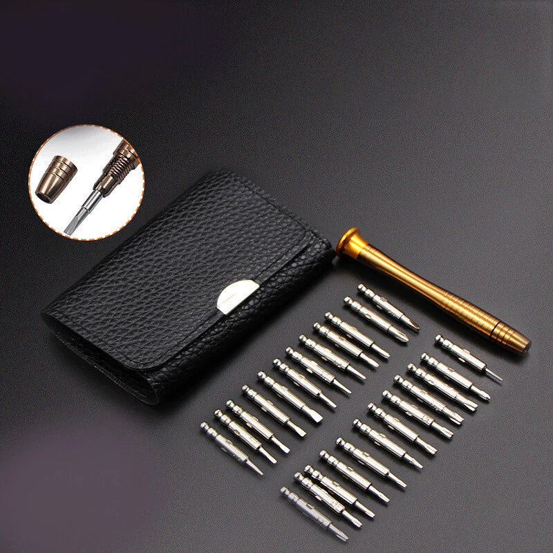 25 in 1 Multi-function holster hand screwdriver Repair tool bit set useful