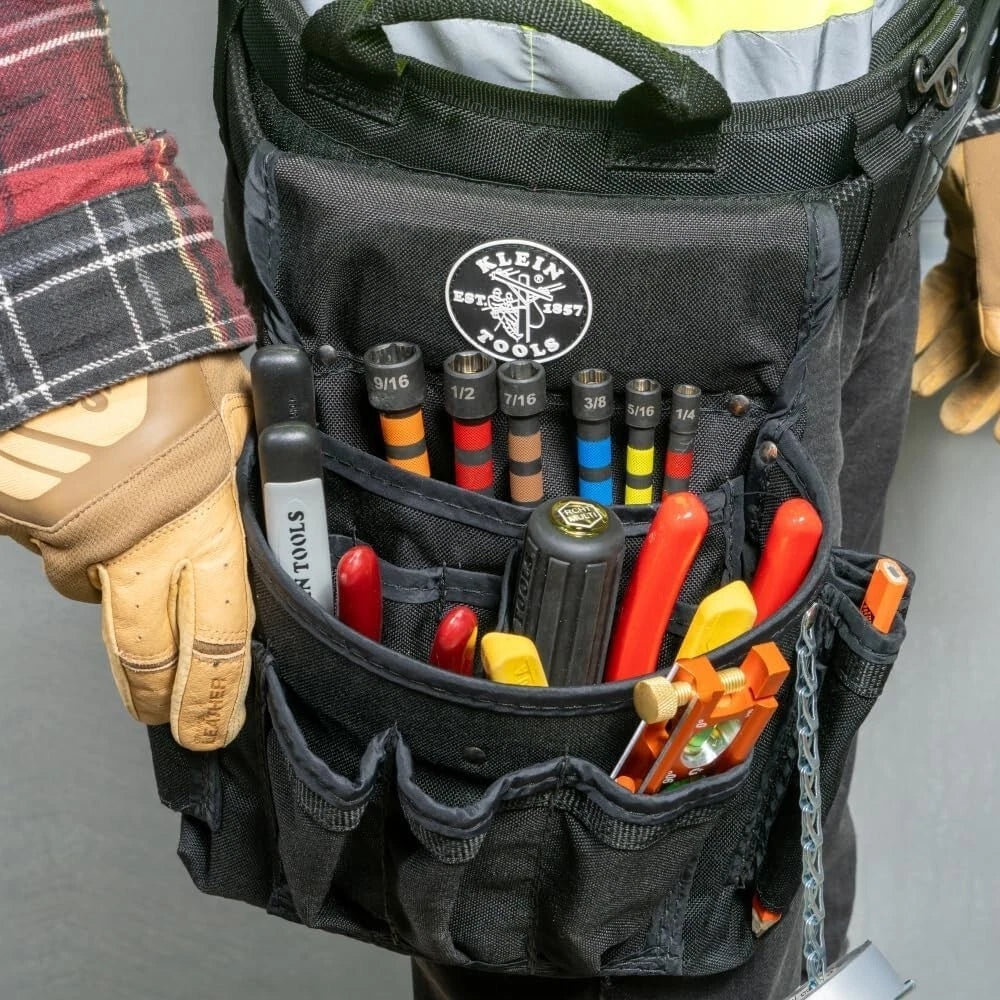 Klein Tools 32950 Ratcheting Hollow Nut Driver Set, Magnetic, 6 SAE Sizes,Handle