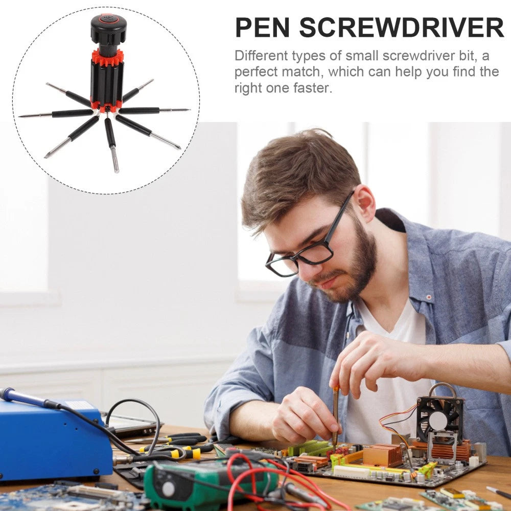 2Pcs Screwdirver Stubby Screwdriver Set Magnetic Screwdriver Set 8 1 Screwdriver