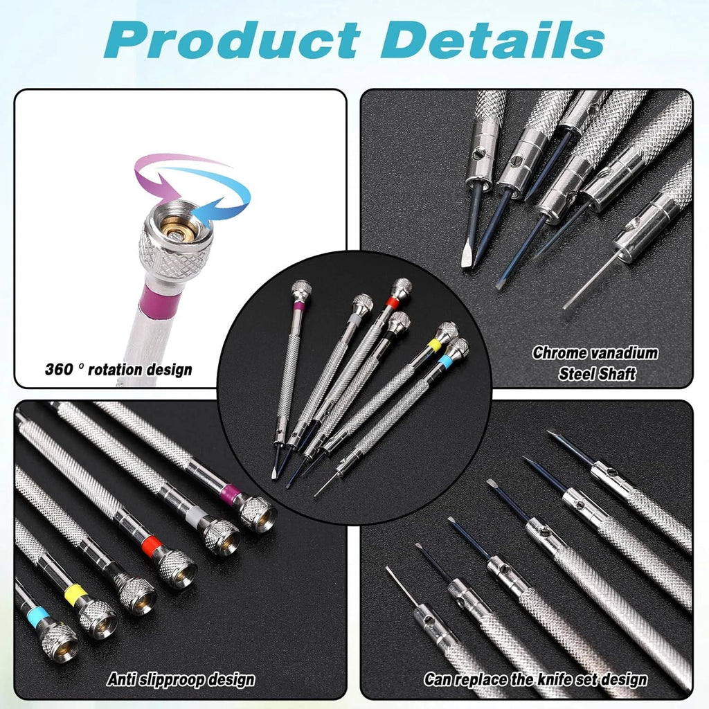 8 Pieces Professional Watch Screwdriver Set Micro Precision Watchmaker Screwdri