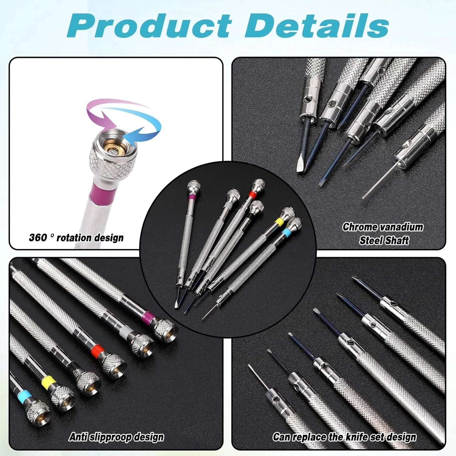8 Pieces Professional Watch Screwdriver Set Micro Precision Watchmaker Screwdri