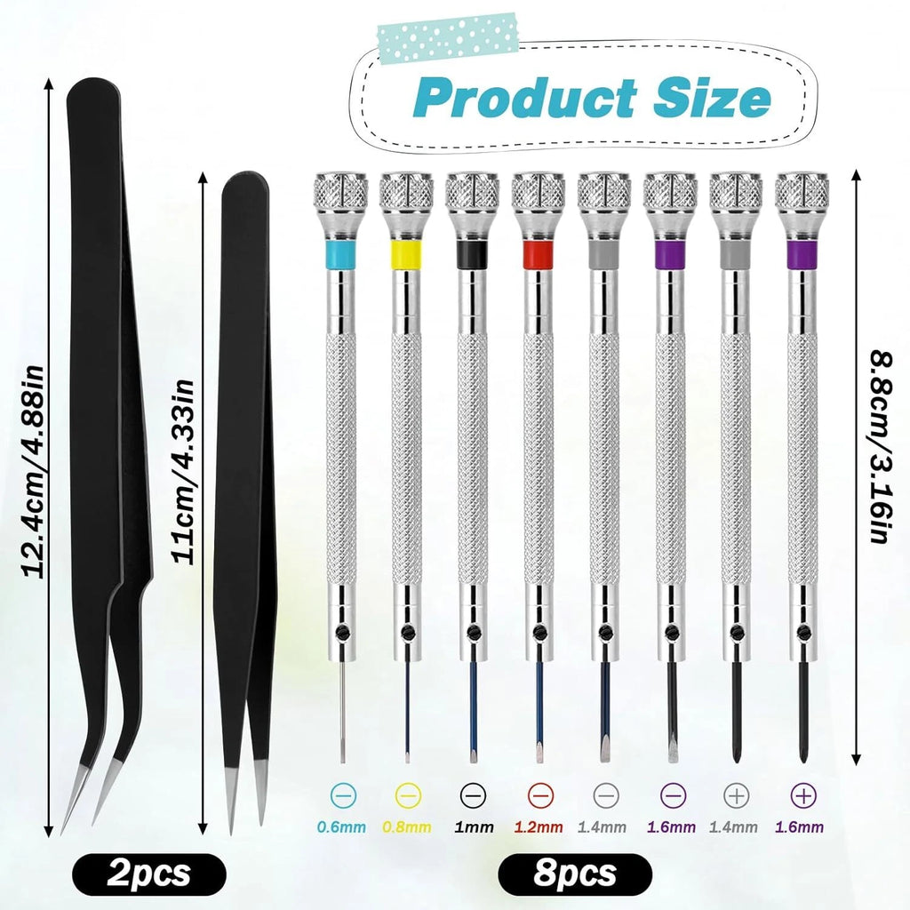 8 Pieces Professional Watch Screwdriver Set Micro Precision Watchmaker Screwdri