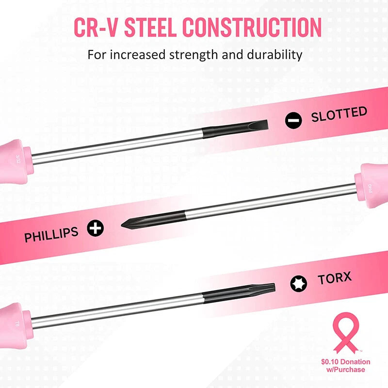 WORKPRO 10PCS Precision Screwdriver Set Slotted Torx Phillips Star Screwdrivers