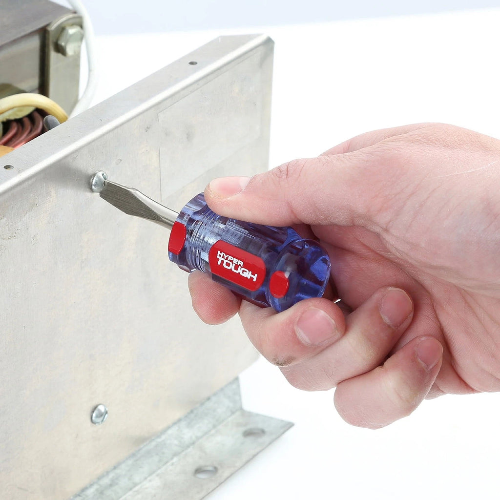 Hyper Tough 6-Piece Phillip and Slotted Screwdriver Set with Acetate Handle