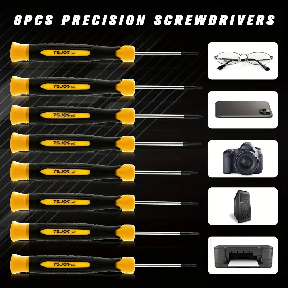131Piece Magnetic Screwdriver Set with Plastic Ranking, Includes Precision Scre