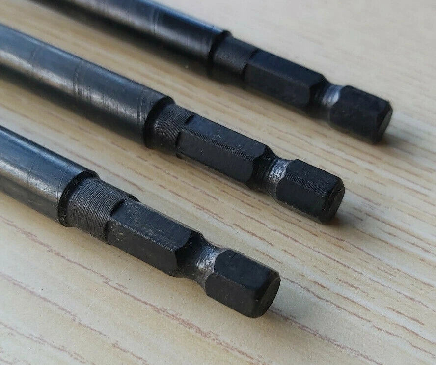 1/4" 3/8" 1/2" Extended Socket Adaptor Set for Impact Drivers 150mm Long Reach