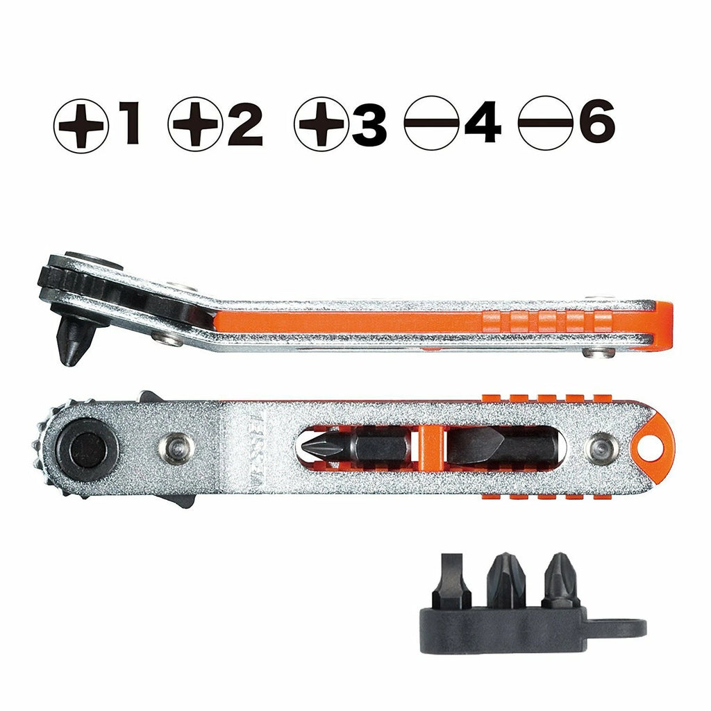 VESSEL Japan Plate Ratchet Driver Petarache Set TD-78