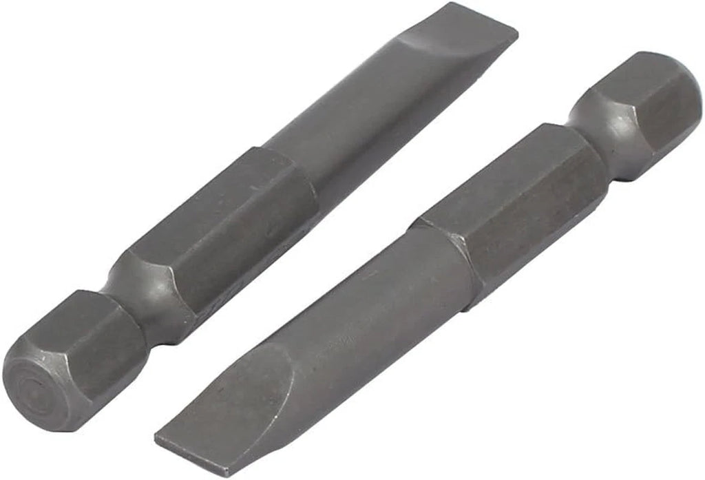 6Mm Tip Width 1/4-Inch Hex Shank Magnetic Slotted Screwdriver Bits Gray
