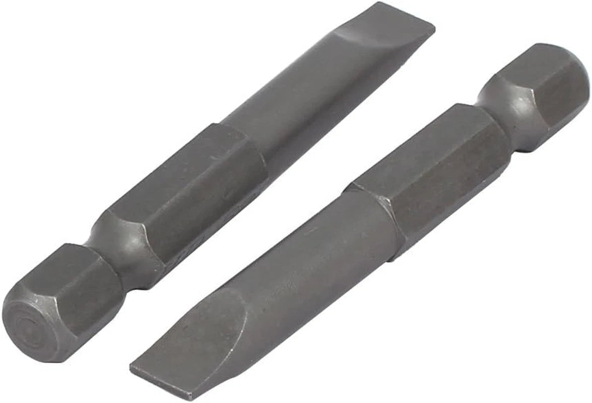 6Mm Tip Width 1/4-Inch Hex Shank Magnetic Slotted Screwdriver Bits Gray
