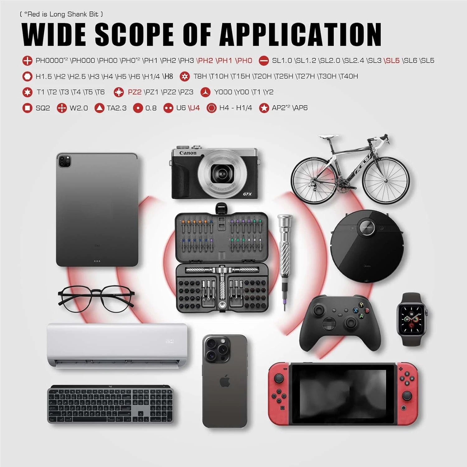 Ratchet Screwdriver Set 66 in 1 Magnetic Sets S2 Steel Bits DIY Combination