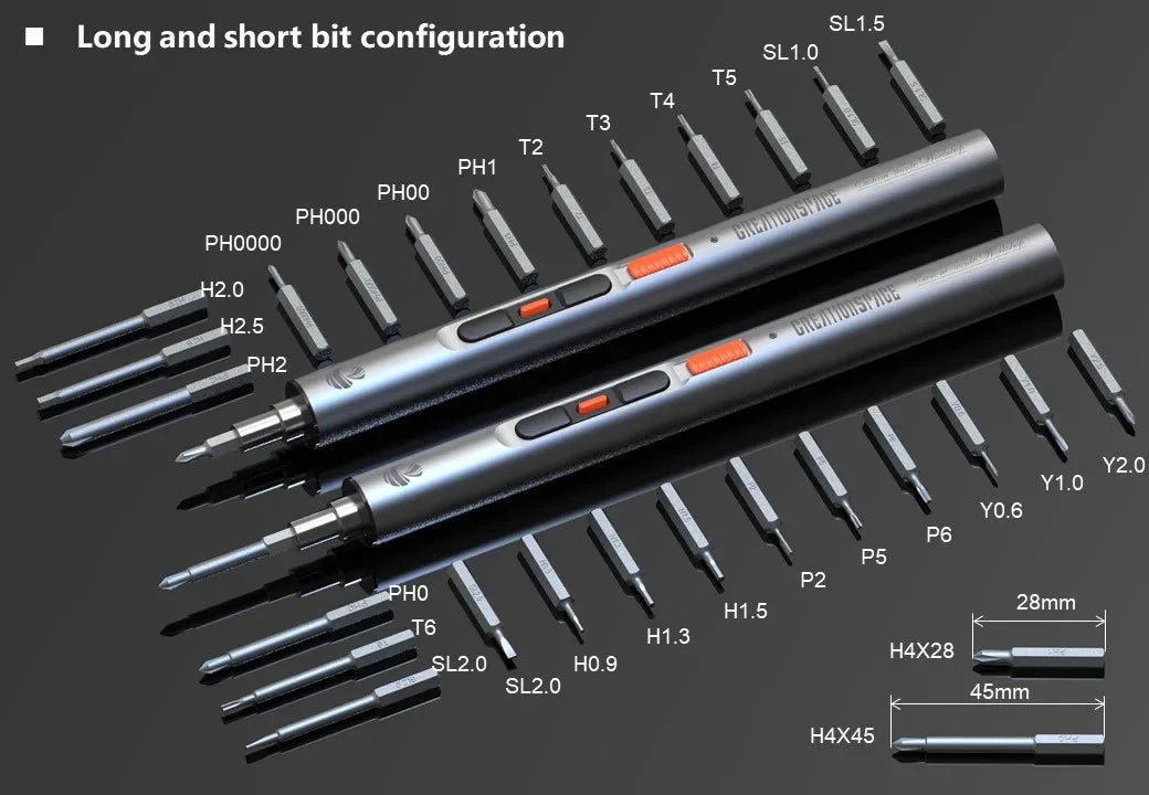 3.6V Electric Screwdriver Rechargeable Screwdriver Set with LED Light 3 Torque