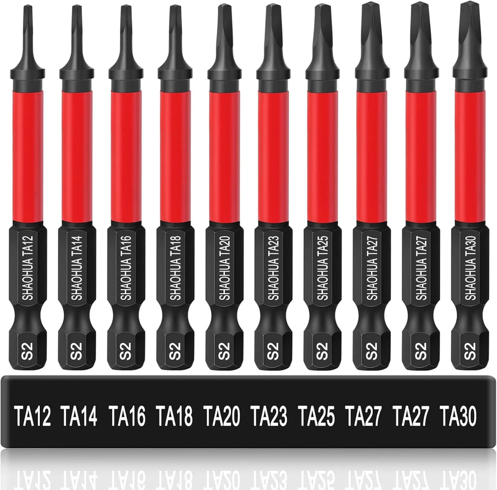 10PCS Triangle Screwdriver Bits, Impact Tough Triangle Bits Set, Upgraded S2 Ste