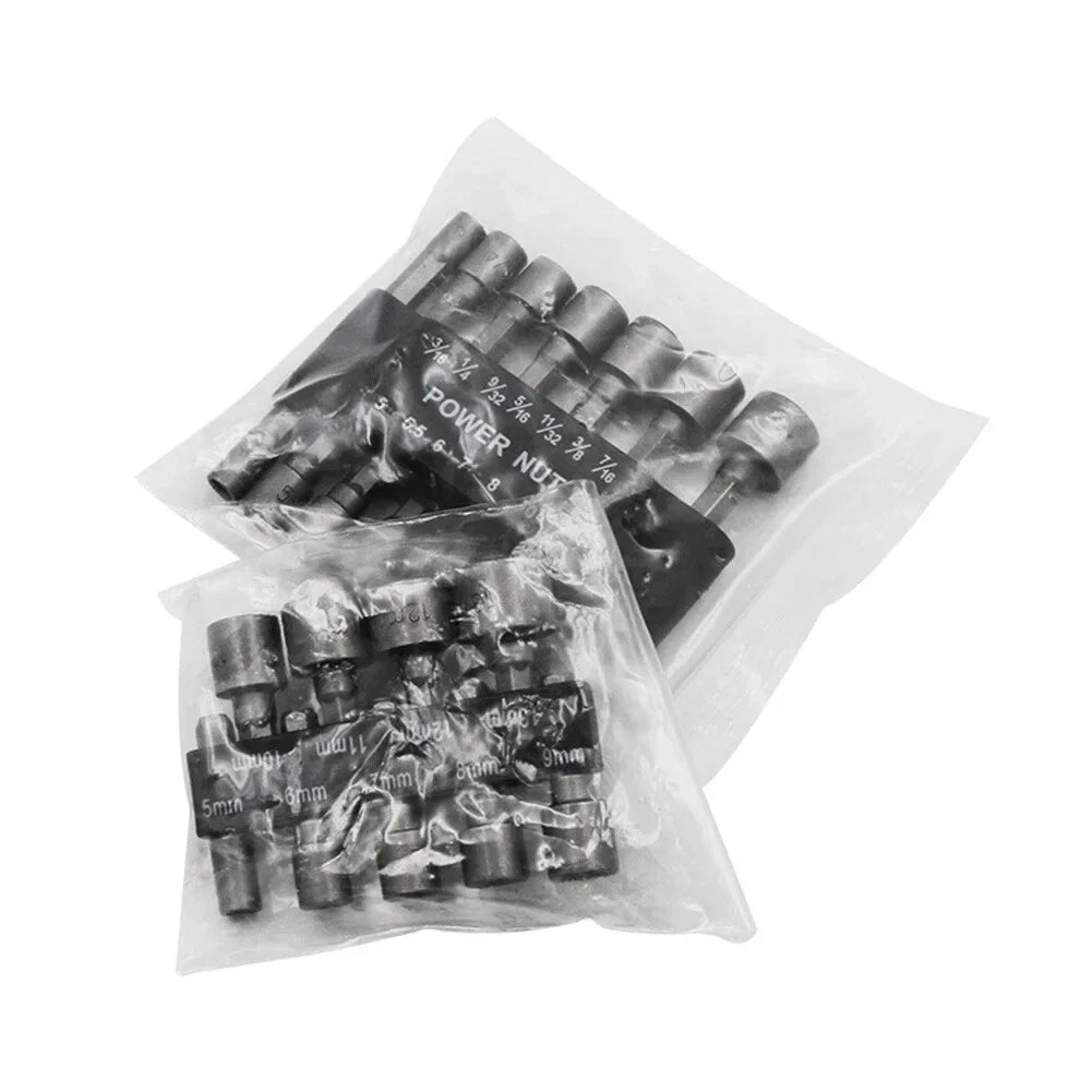 9pcs/set 5mm-13mm Hex Sockets Sleeve Nozzles Nut Driver Set Screwdriver Set Tool