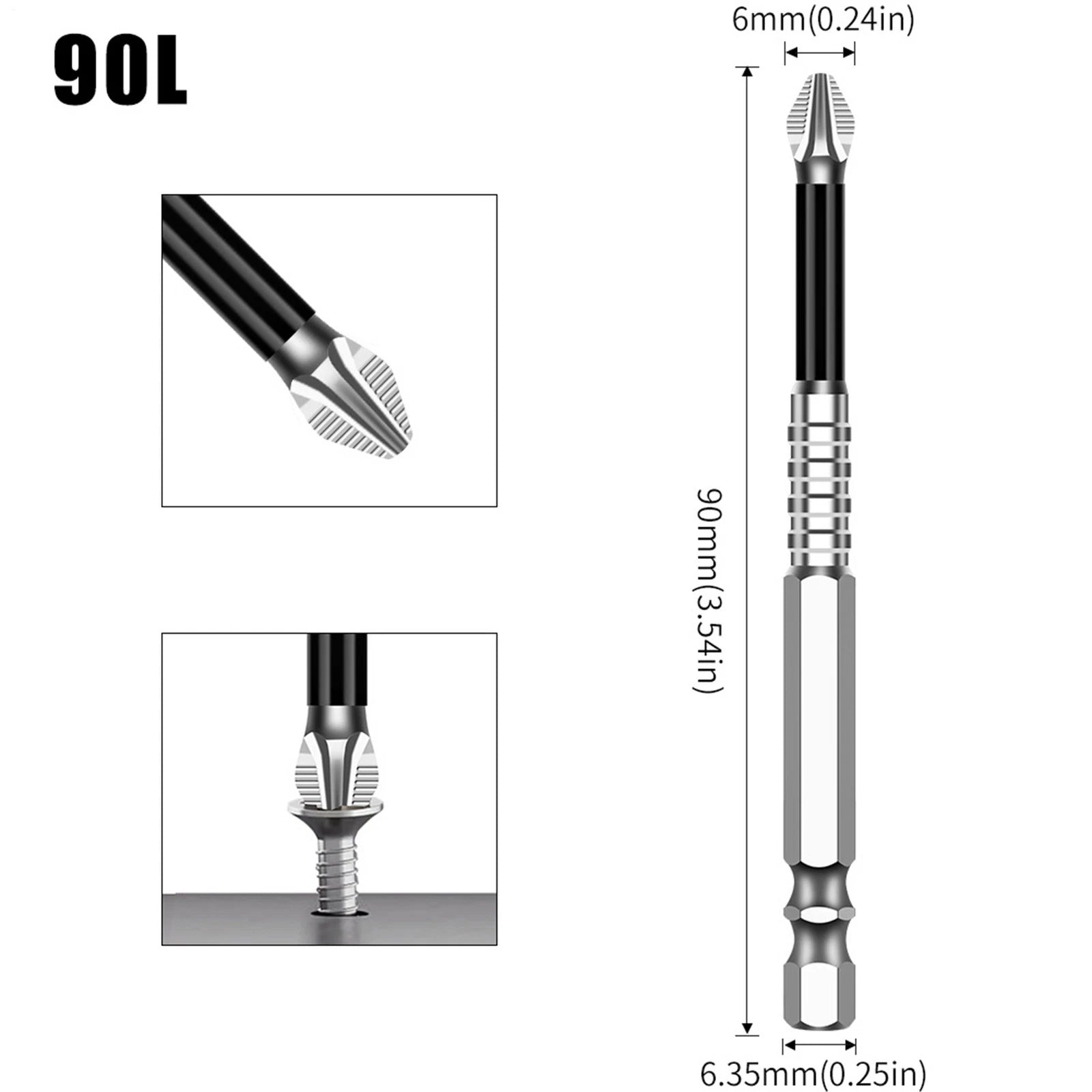 Anti-Slip Drill Bit Ergonomic Anti-Slip Screwdriver Bits Wear-Resistant Original
