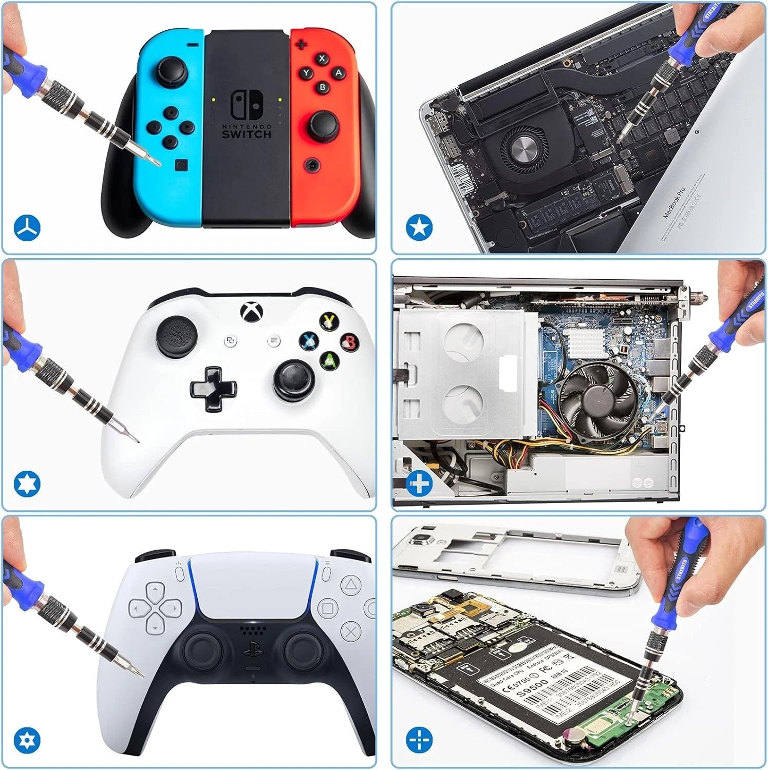 Durable Chrome Vanadium 124-Piece Screwdriver Set for Electronics & More