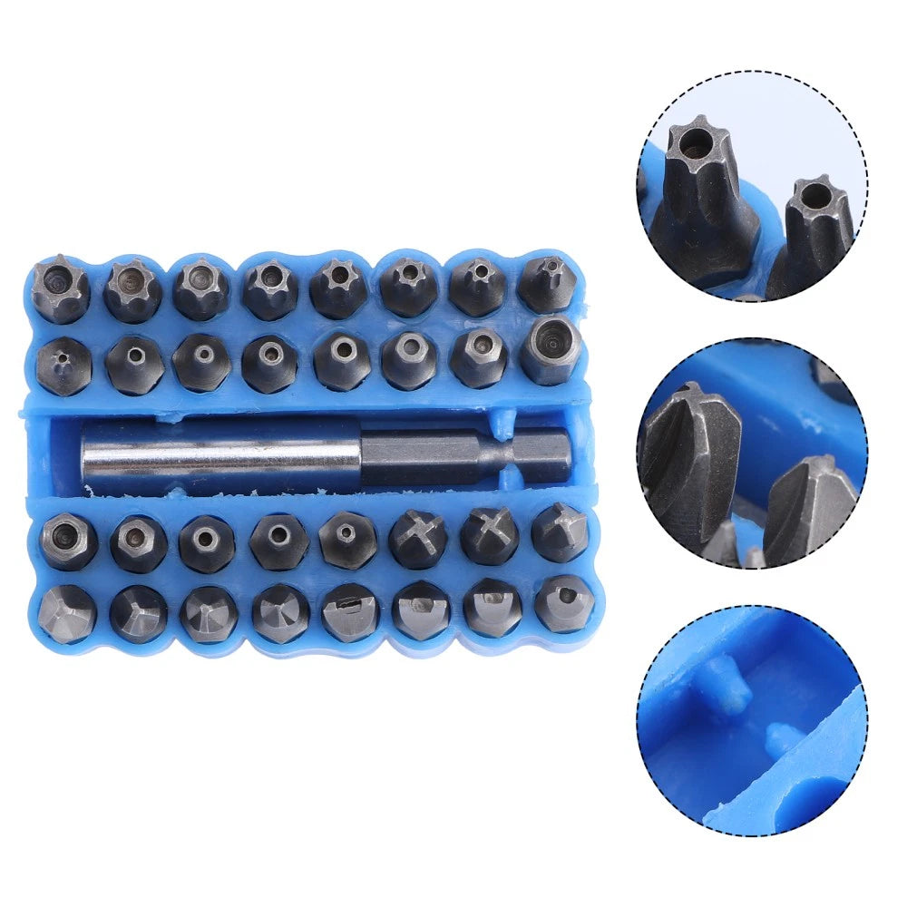 33 Pcs Hexagon Bit Safety Set Screw Driver Bits Screwdriver Star
