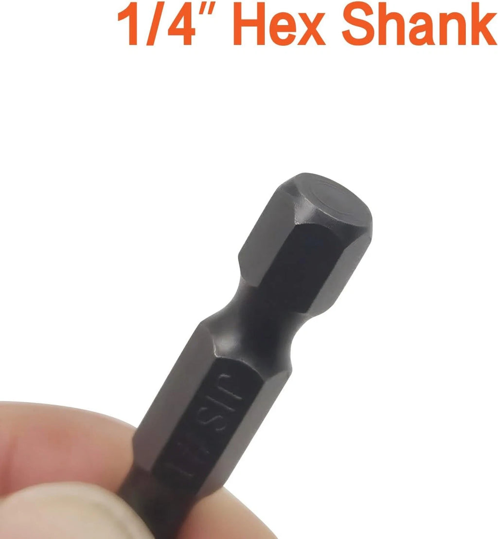 6Pcs 35mm JIS Screwdriver Bit Set with Magnetic Tip, #1x2 #2x2 #3x2, Grey