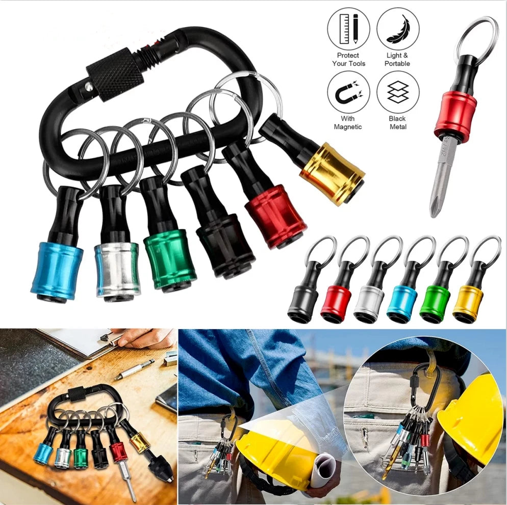 1/4" Hex Shank Quick Release Keychain Screwdriver Drill Bit Holder Bit Set 28PCS