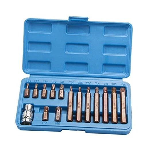 1/2 Inch Drive Torx Star Driver Bit Socket Set T20 to T55, Auto Repairs Tools