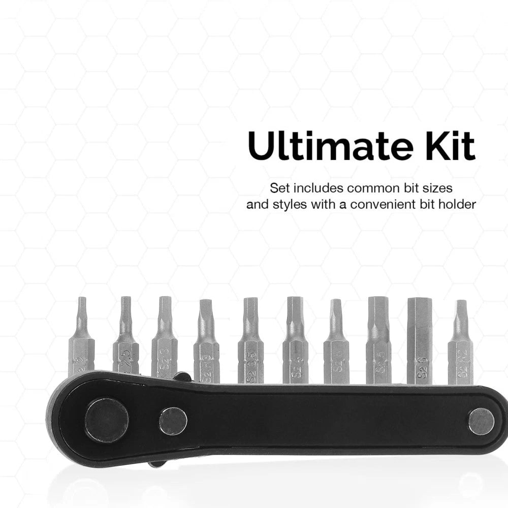 11pcs Multipurpose Steel Screwdriver Ratchet Wrench Set Home Repair Tool
