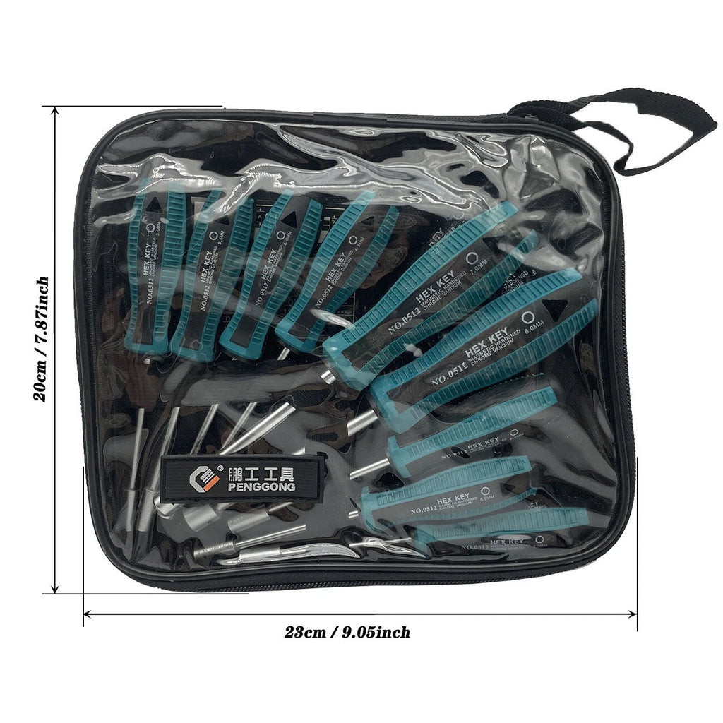 9pcs Screwdriver Set Steel Socket Hex Torque Wrench Multitool Handle PP+TPR