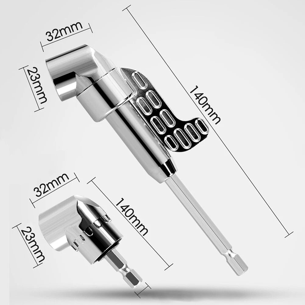 105° Angle Hex Drill Bit Driver Extension 1/4" Screwdriver Hand Socket Adapter