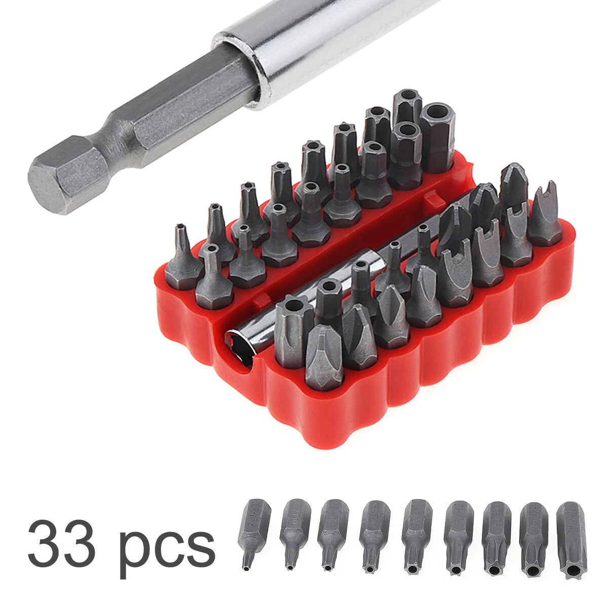 New 33 pcs Magnetic Impact Nut Driver Screwdriver Bit Set Hex Shank Quick Change