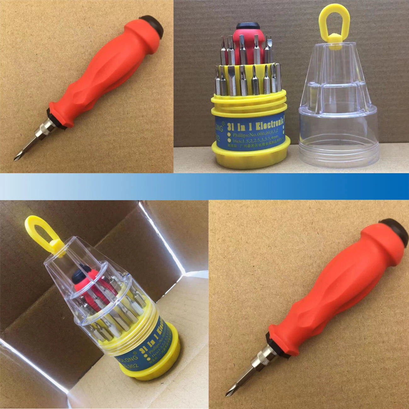 31 in 1 Screwdriver Set with Magnetic Tools for Hard Drive Watch  Precision Elec