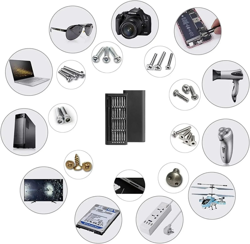 Magnetic Screwdriver Set 63 In 1 Kit Bits Precision Electronics Computer PC Phon