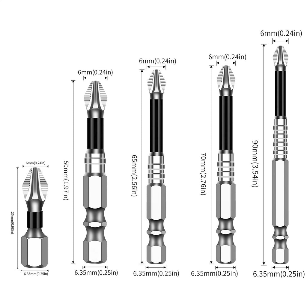 Anti-Slip Drill Bit Ergonomic Anti-Slip Screwdriver Bits Wear-Resistant Original