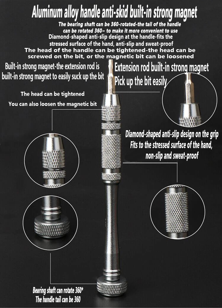 Orange 62 Pieces Precision Screwdriver set Kit Tool Laptop PC phones for clocks