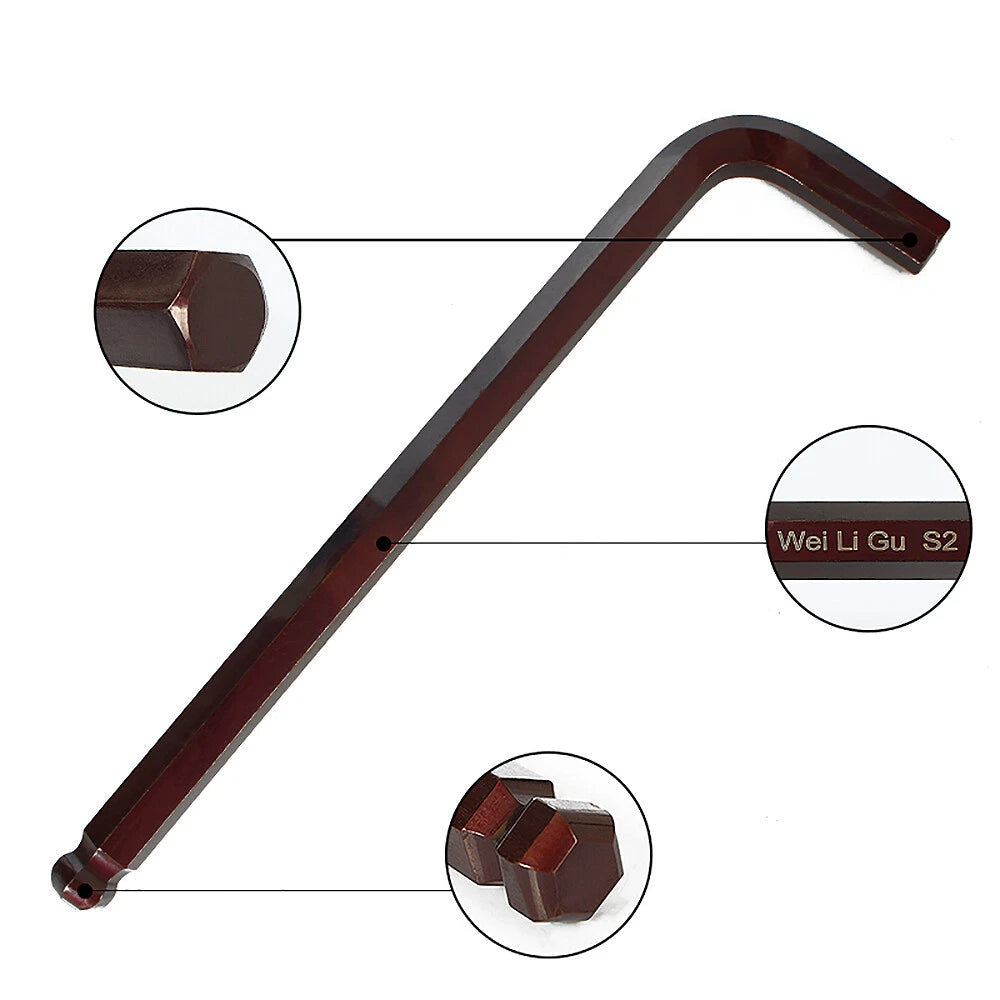 L-type Non-Magnetic Screwdriver Allen Key Ball End Head S2 Hex Wrench Auto Tools