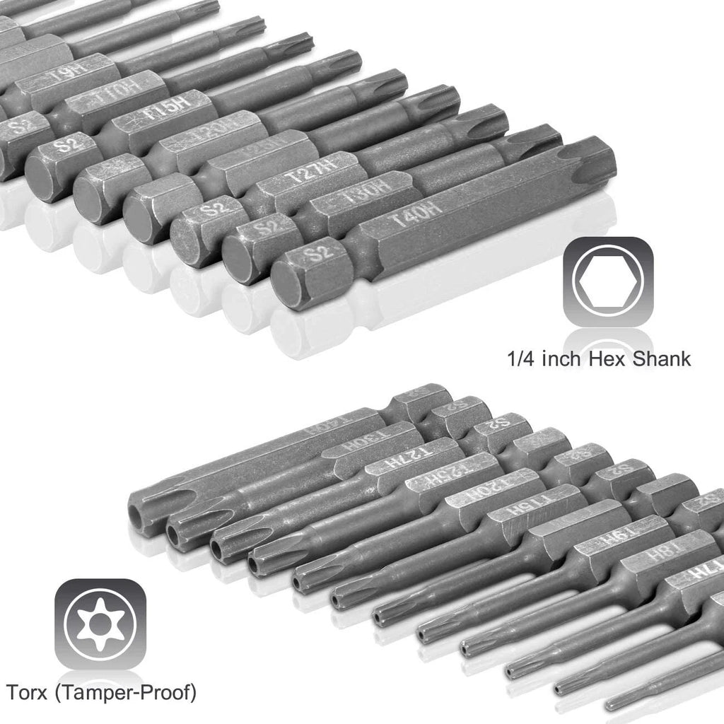 12PC 1/4" Tamper Proof Torx Security Screwdriver Bit Set for Drill Impact Driver