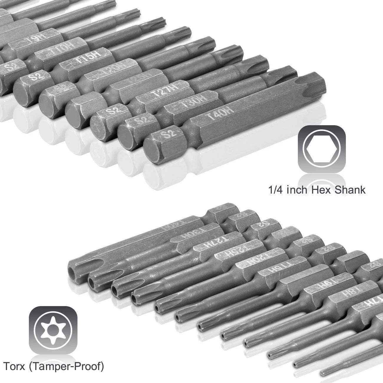 12PC 1/4" Tamper Proof Torx Security Screwdriver Bit Set for Drill Impact Driver