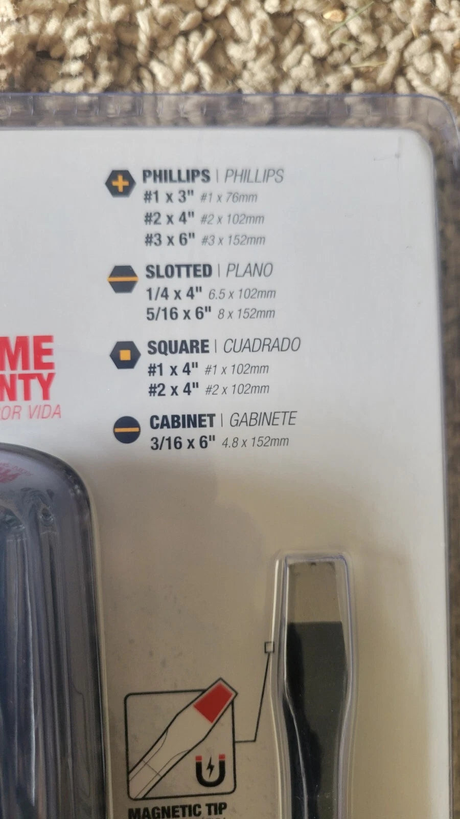 ToughBuilt 8-Pc Tri-Panel Rubber Handle Magnetic Screwdriver Set TB-H5S8-A NEW