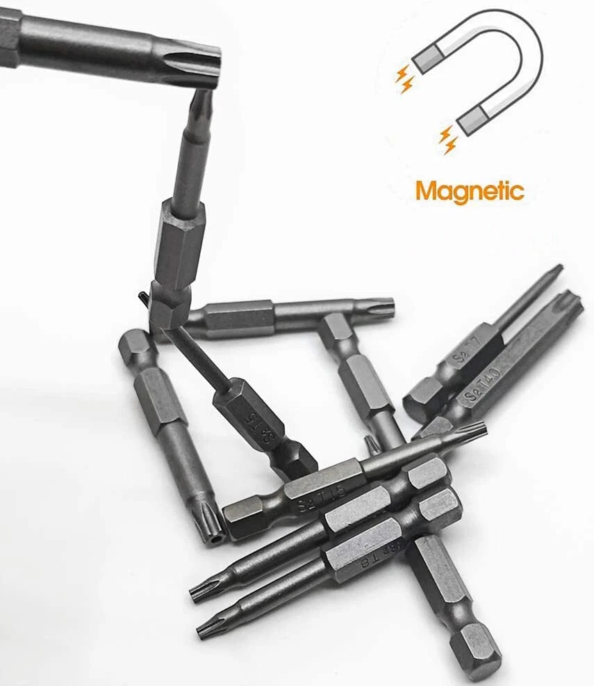 12PC 1/4" Tamper Proof Torx Security Screwdriver Bit Set for Drill Impact Driver