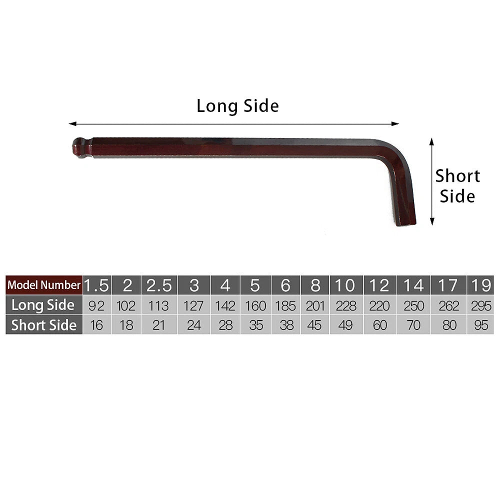 L-type Non-Magnetic Screwdriver Allen Key Ball End Head S2 Hex Wrench Auto Tools