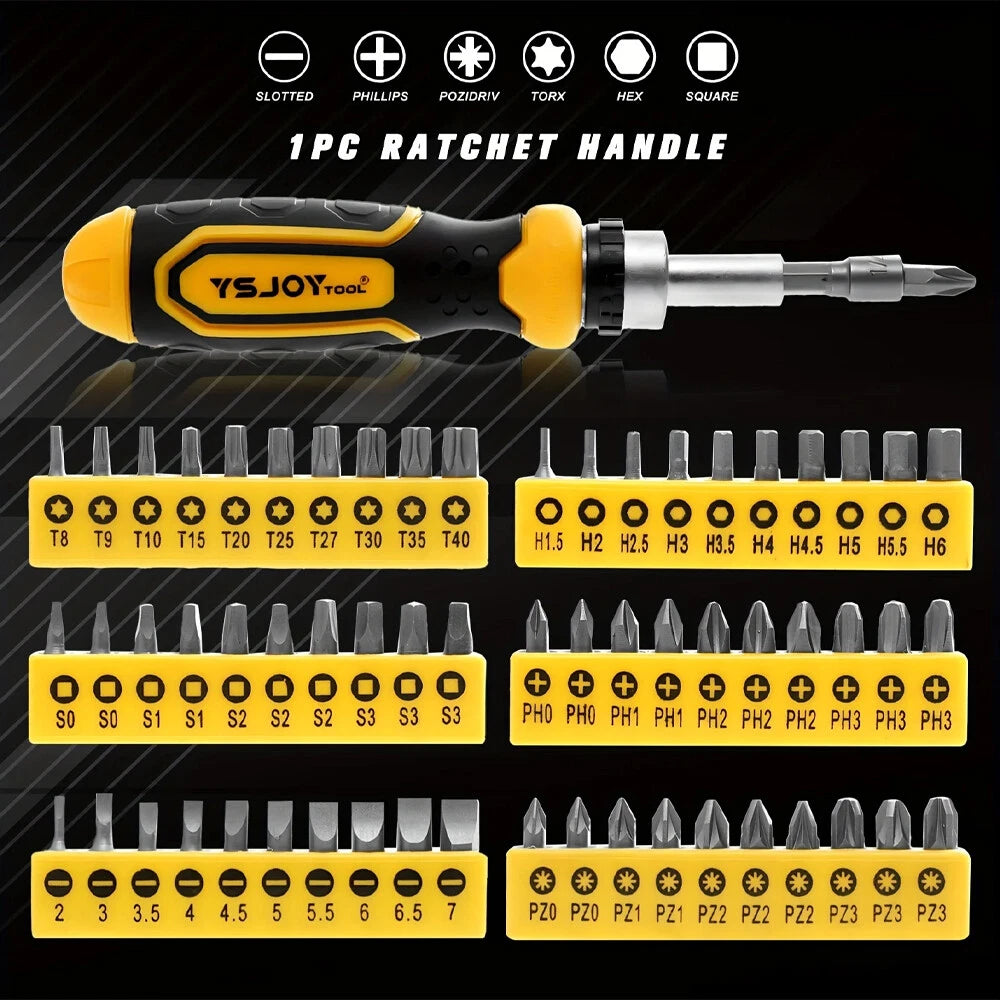 131Piece Magnetic Screwdriver Set with Plastic Ranking, Includes Precision Scre