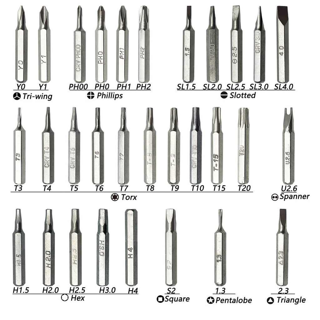 31 in 1 Screwdriver Set with Magnetic Tools for Hard Drive Precision Electronics