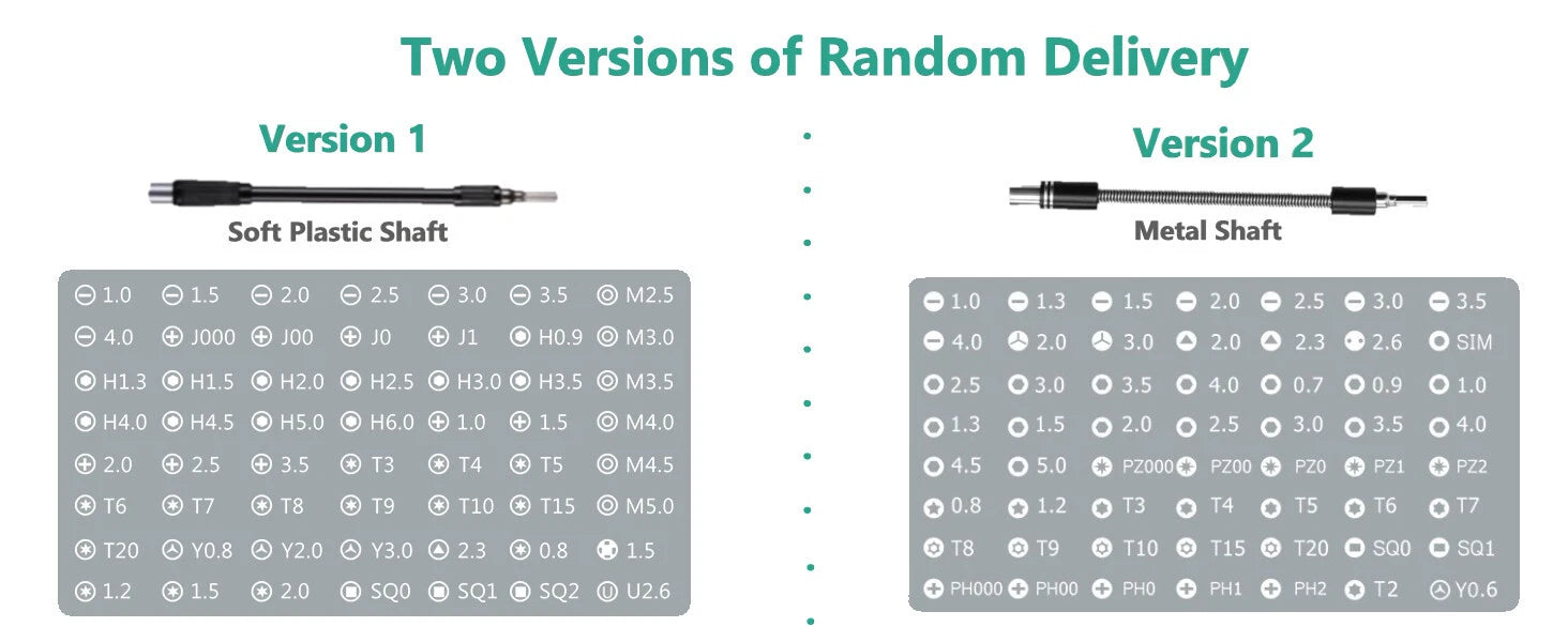 59 in1 Precision Screwdriver Set Magnetic Bits Magnetic Driver Flexible shaft
