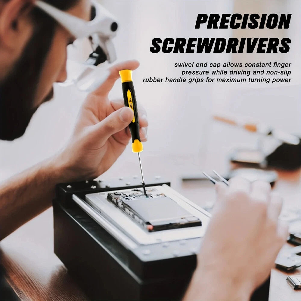 131Piece Magnetic Screwdriver Set with Plastic Ranking, Includes Precision Scre