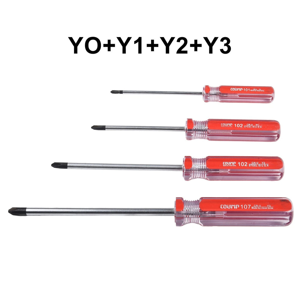 Y shaped Screwdriver Set with Precision Tip and Strong Magnetic (4pcs)
