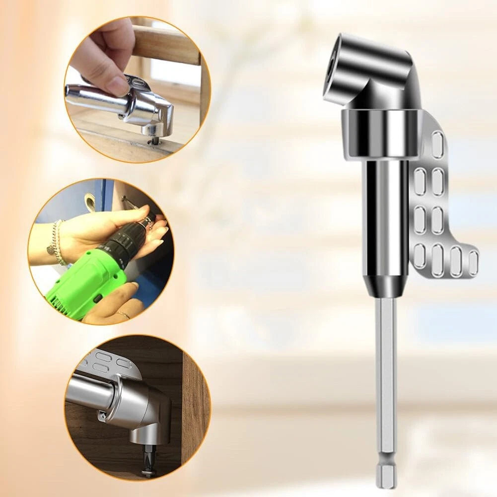 105° Angle Hex Drill Bit Driver Extension 1/4" Screwdriver Hand Socket Adapter