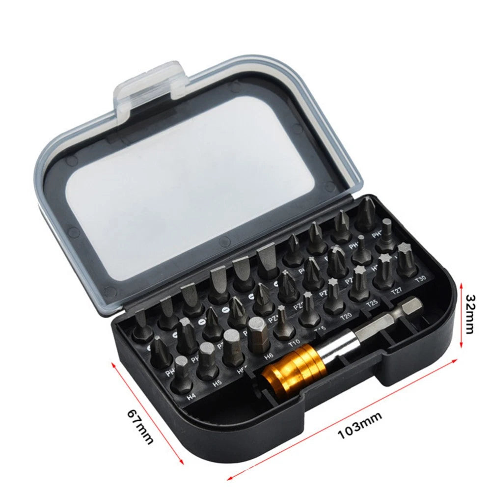 31 Pcs Screwdriver Set Kit Power Bits Precision Tools Magnetic Repair