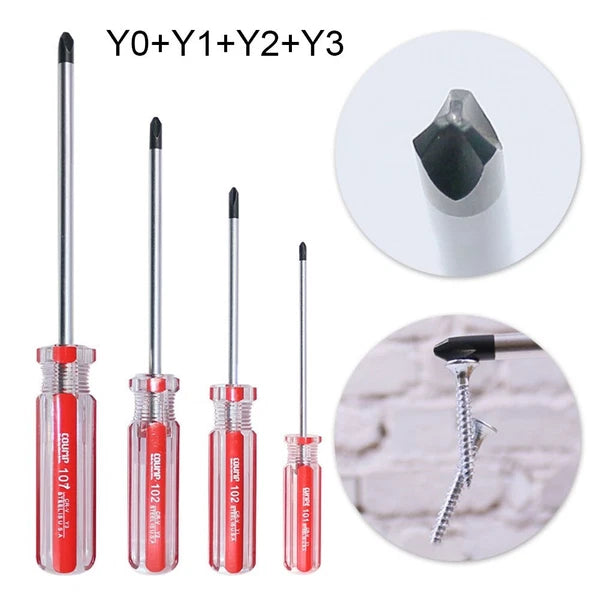 Y shaped Screwdriver Set with Precision Tip and Strong Magnetic (4pcs)
