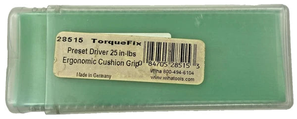 Wiha Torque Wrench 28515 TorqueFix Handle SoftFinish, Torque Pr 25 in-lbs.