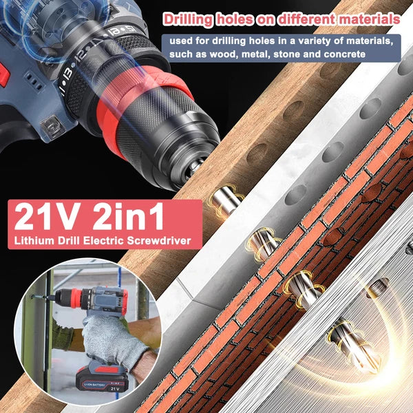 45/38Nm Screwdriver Torque Adjustable 2 Speed Control Modes Repairing Tool New